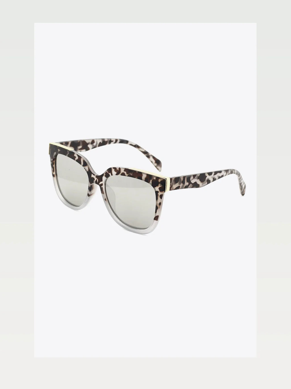 Tortoiseshell Polycarbonate Full-Rim Sunglasses with UV Protection
