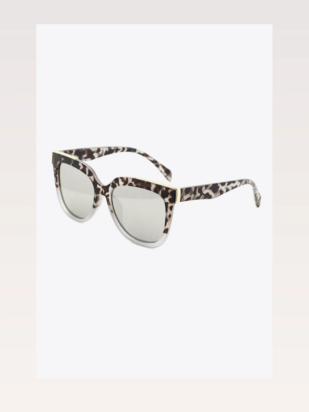 Tortoiseshell Polycarbonate Full-Rim Sunglasses with UV Protection