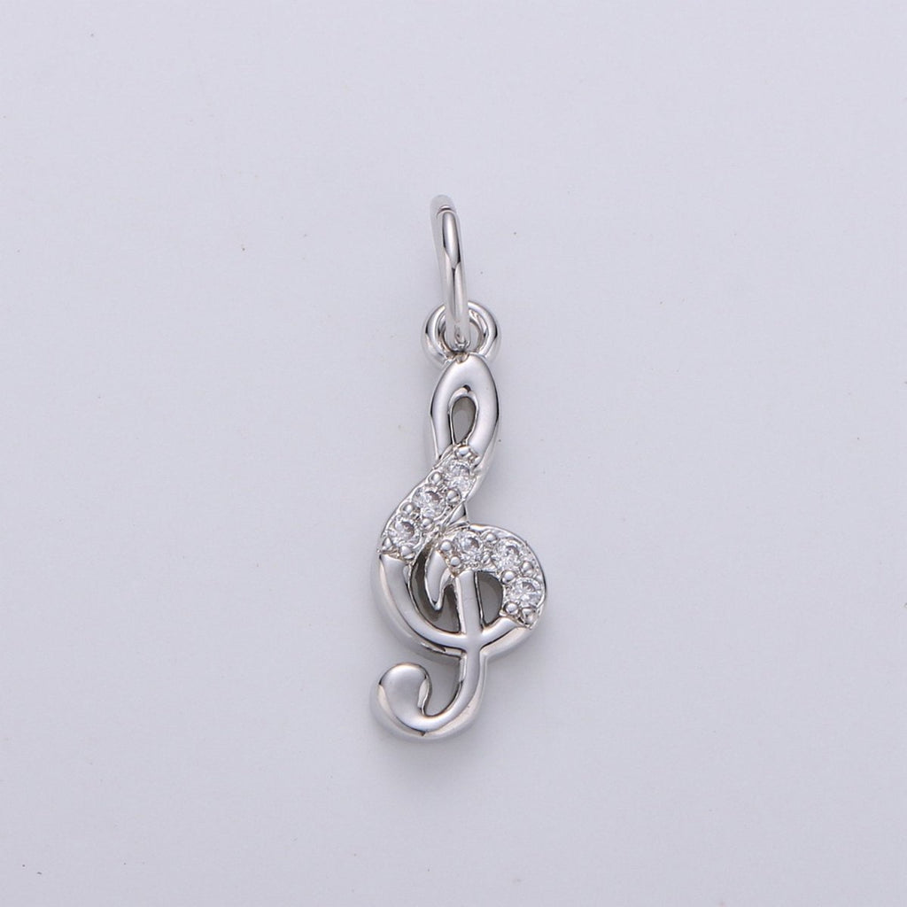 Treble Clef Charms Musical Note Charm Music Pendant Gold Filled Charm Musician Jewelry for Bracelet Necklace Earring Charm D-291  D-292