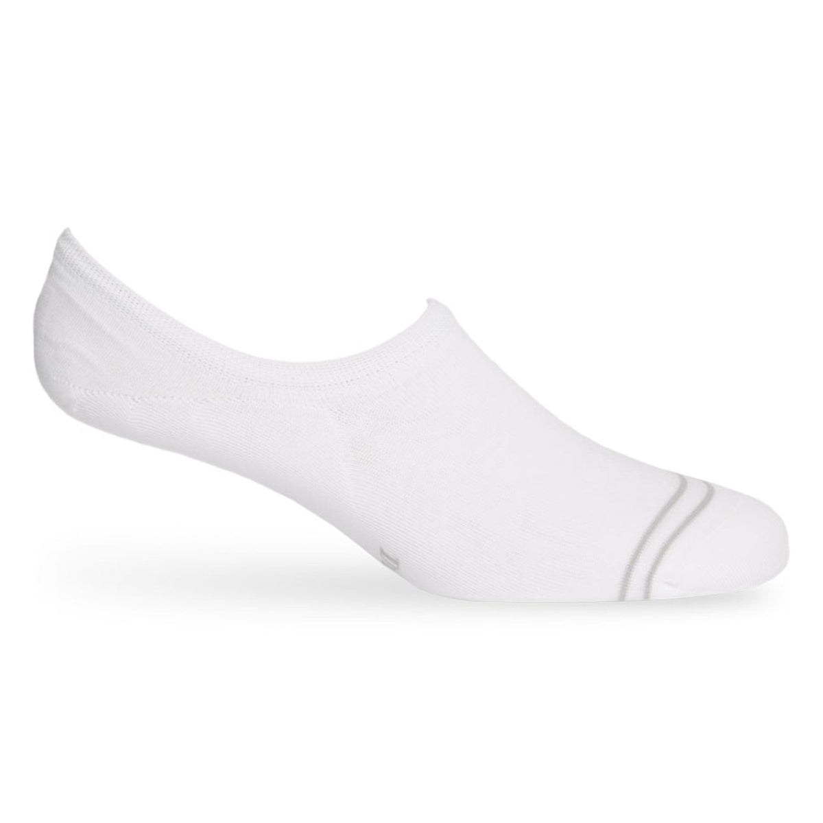 White Cotton No-Show Socks - 3 Pack