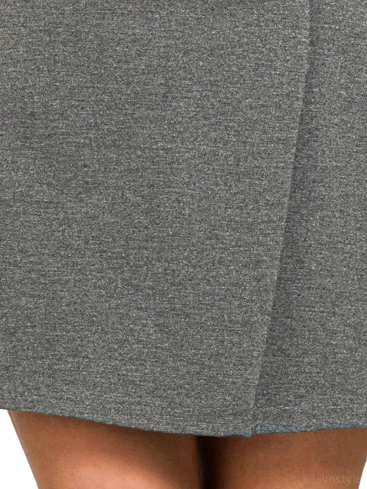 Wrap Front Skort in Stretch Rayon Nylon Blend