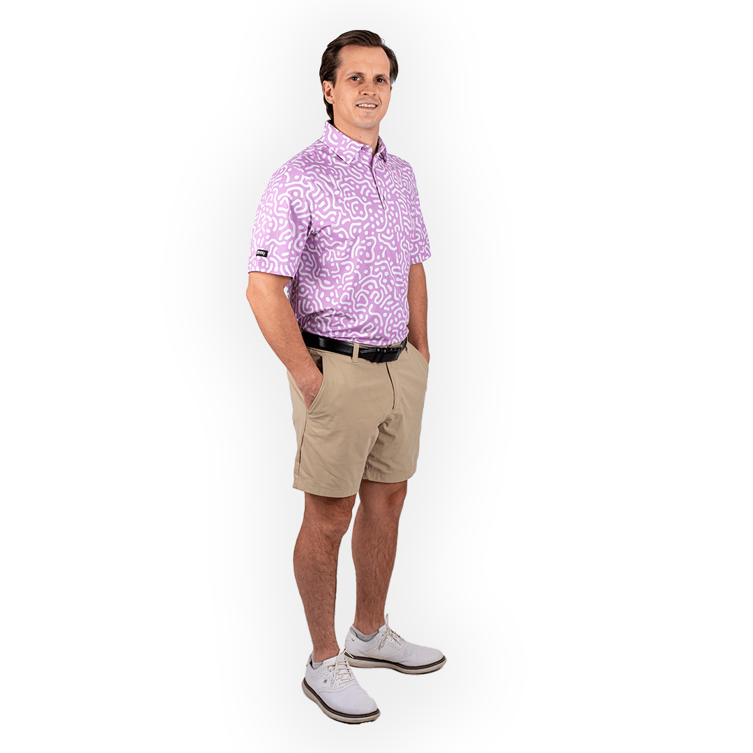 Wrong Fairway Men's Polo (Lavender)